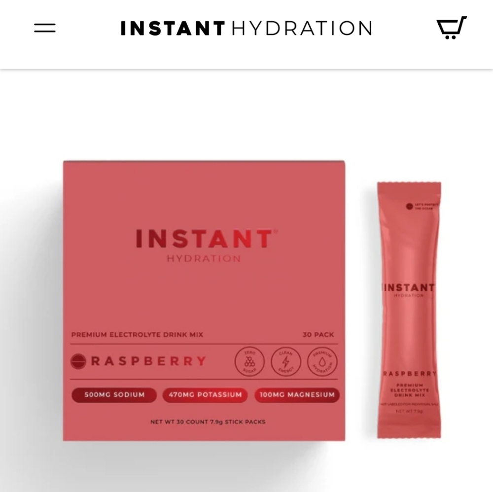 INSTANT Hydration Raspberry Packets - Picture 2 of 5
